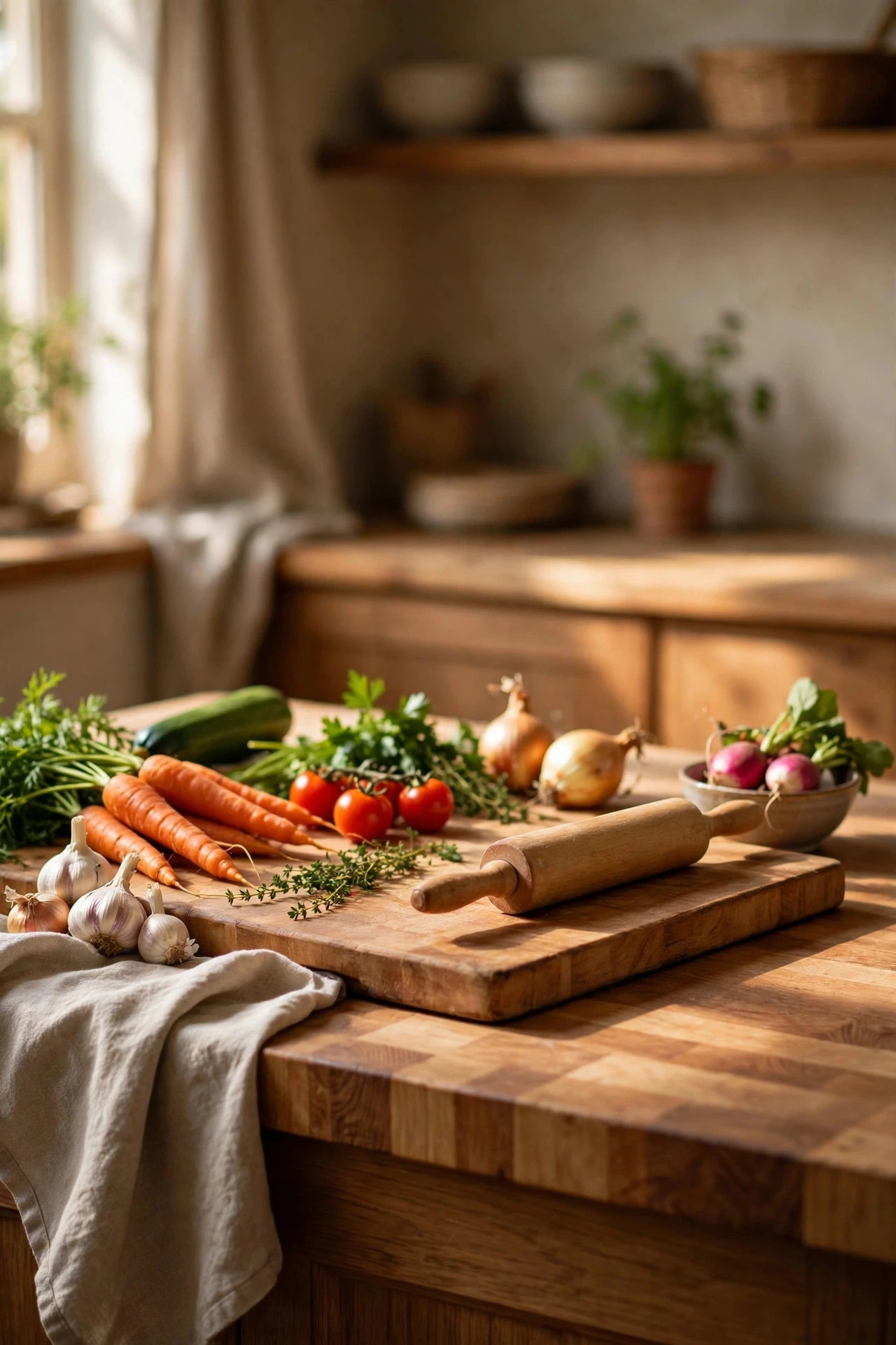 A Butcher Block Worktop Section for Warmth and Daily Prep - kitchen decor ideas