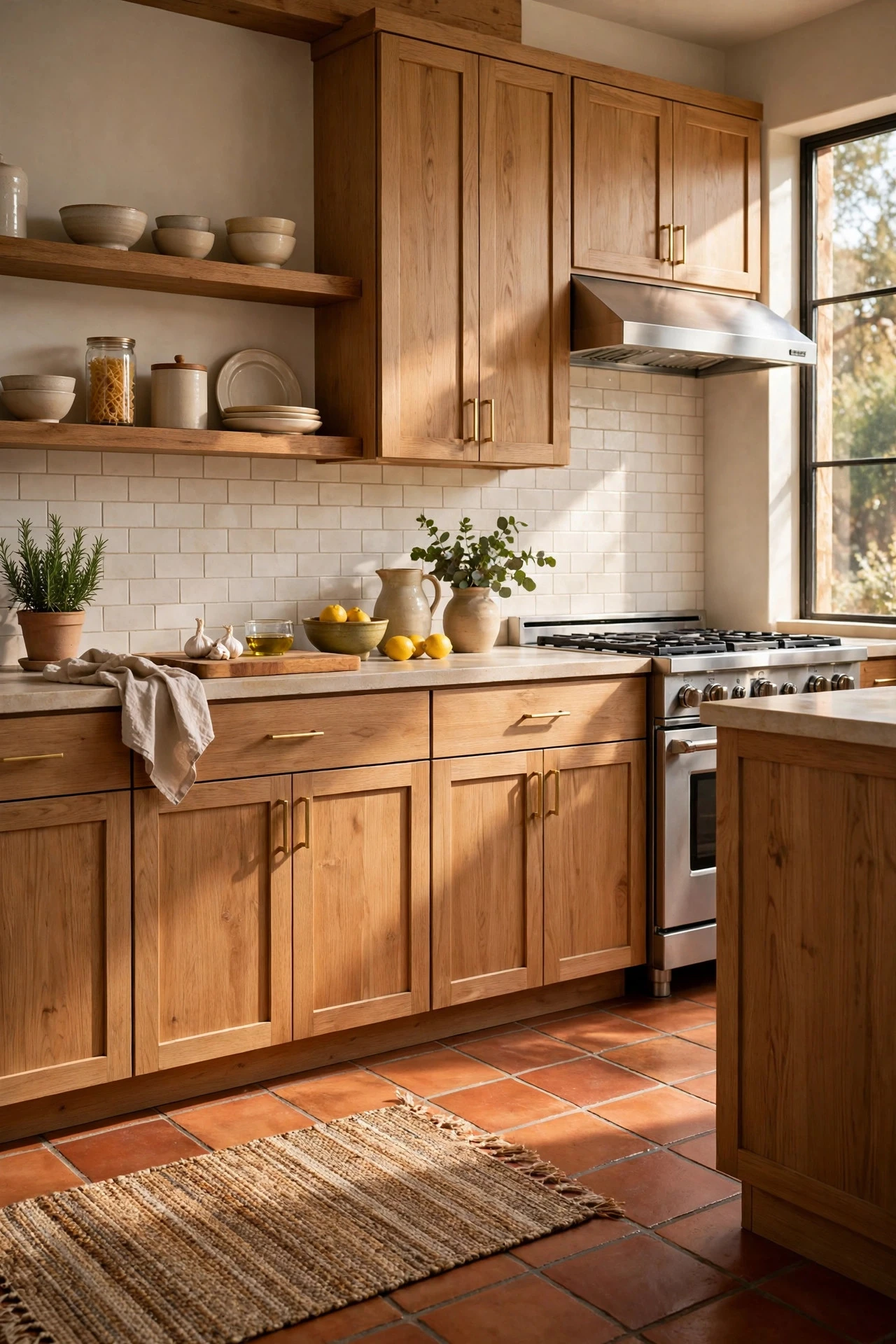Terracotta and Handmade Floor Tile Underfoot - kitchen decor ideas