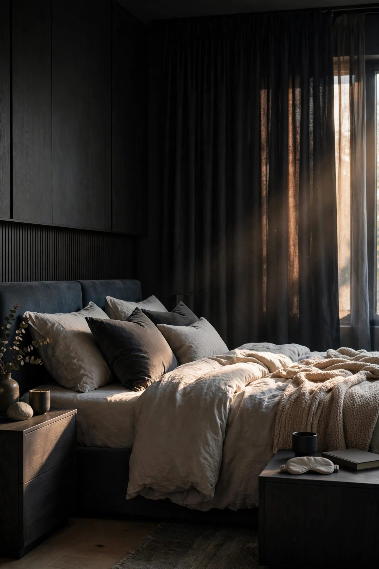 Blackout, Quiet and Cool: Sleep-First Design - luxury bedroom decor ideas