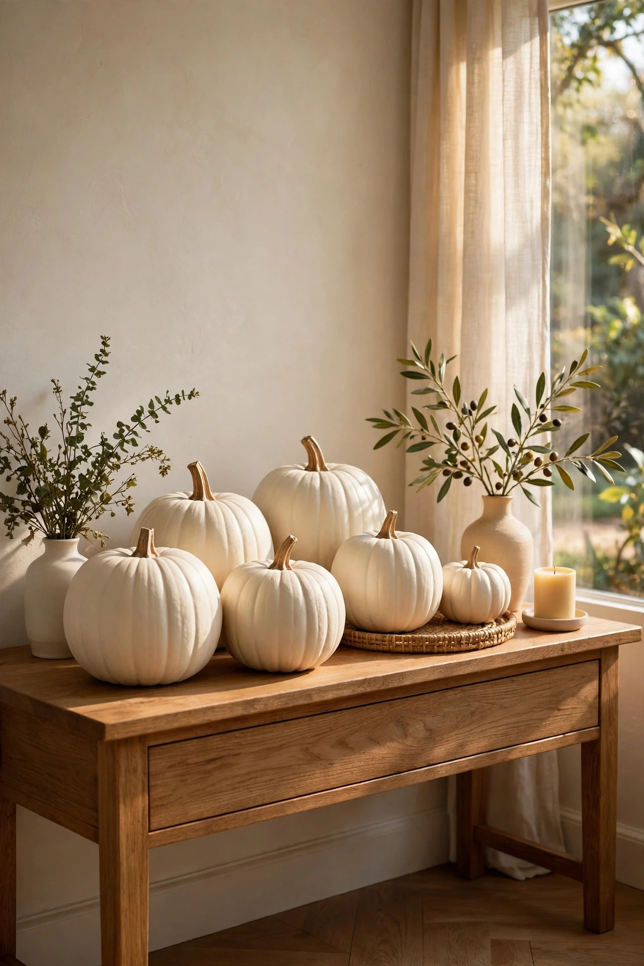 Solid Matte Pumpkins in One Colour - painting pumpkins ideas diy