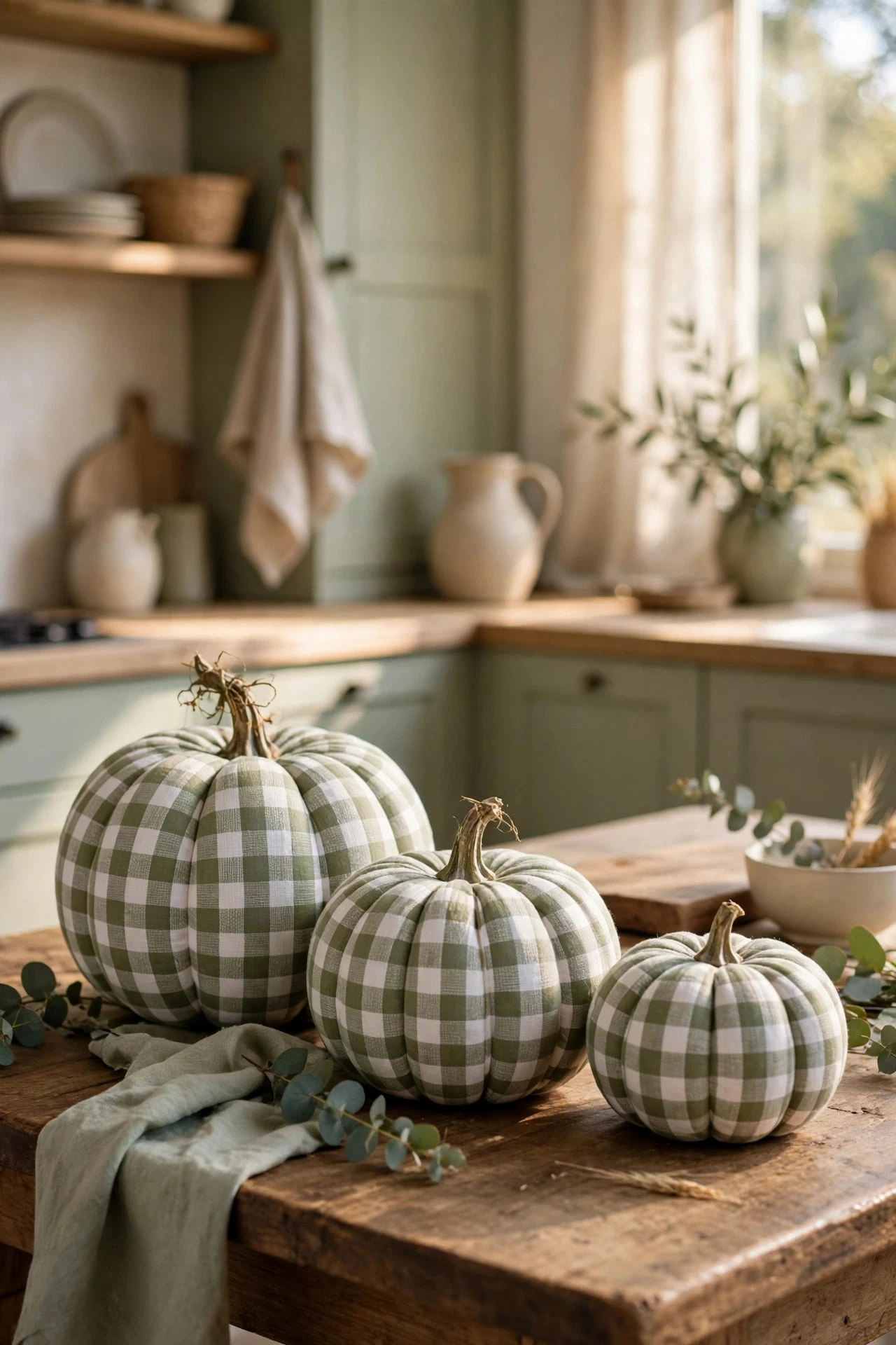 Gingham and Gingham-Check Pumpkins - painting pumpkins ideas diy