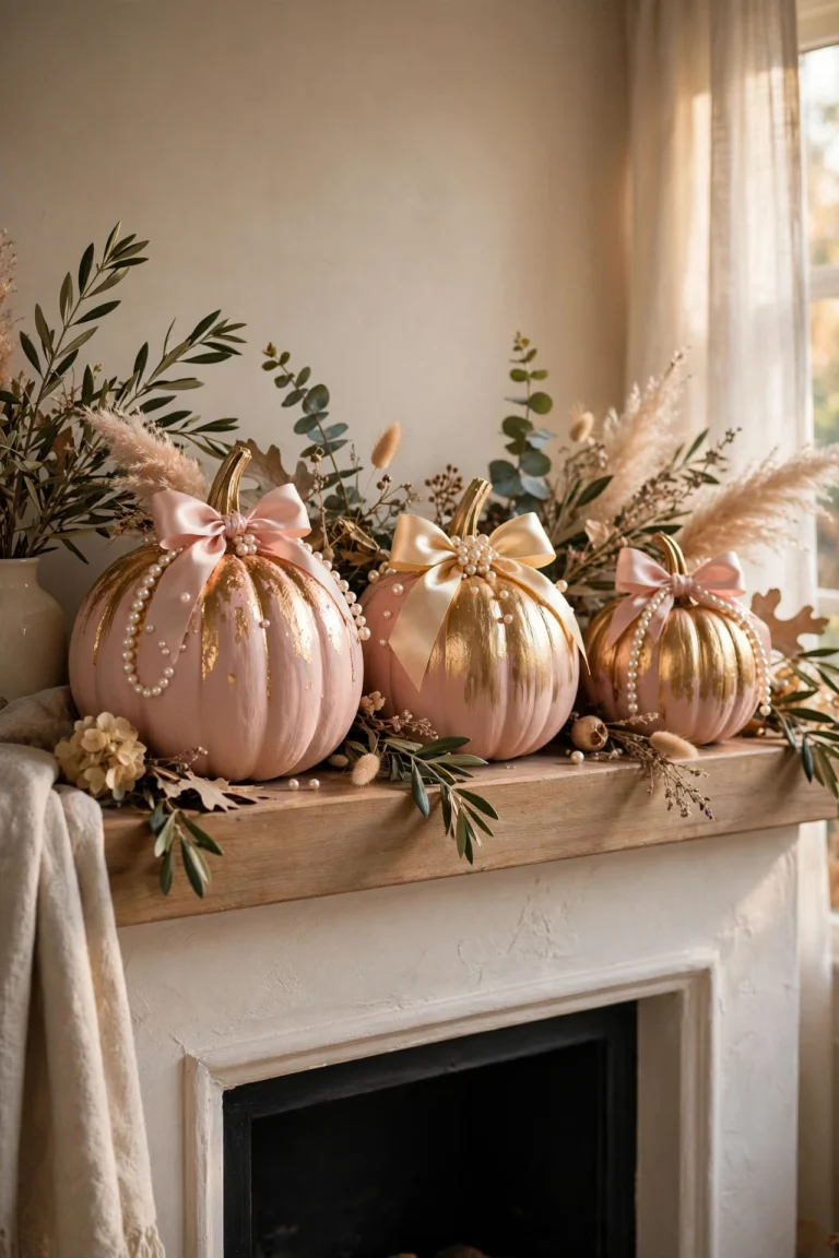 22 Painting Pumpkins Ideas DIY Girly for a Pretty Fall Look