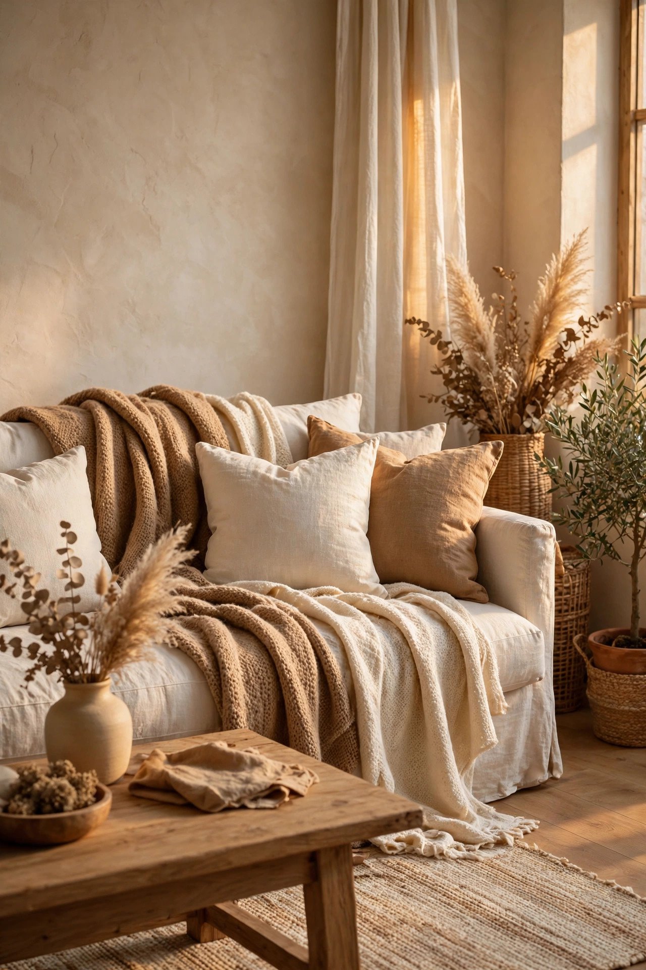 Wool Throws and Cushions - quiet luxury home decor ideas