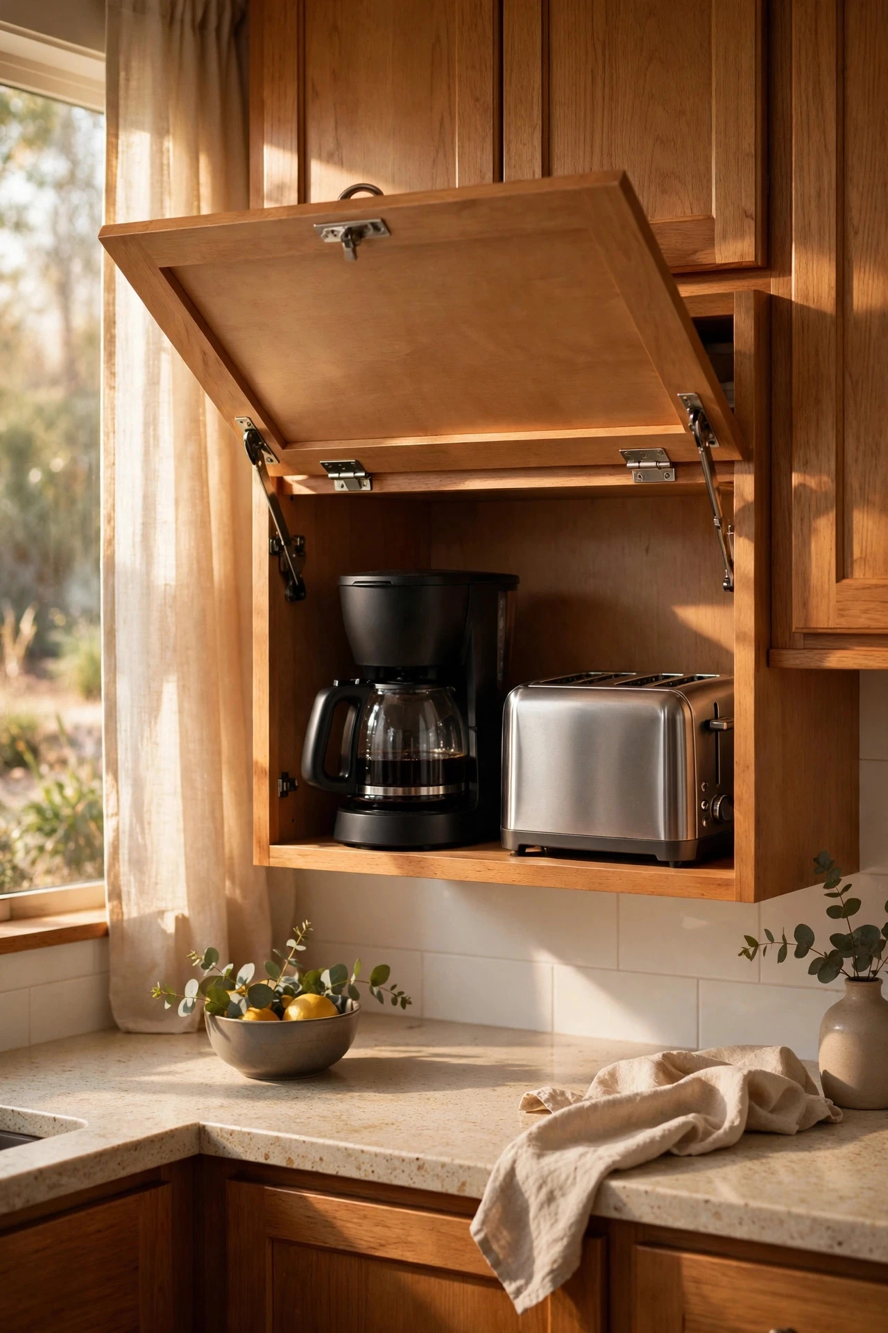 Appliance Garage to Clear Counters - small kitchen storage ideas