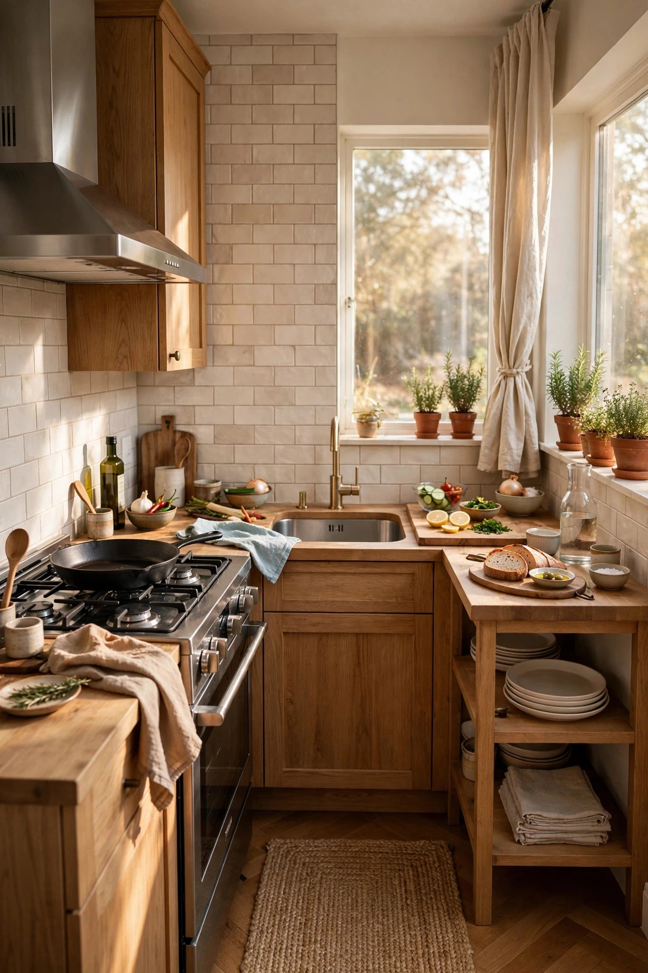 Store by Zone: Cook, Prep, Serve - small kitchen storage ideas