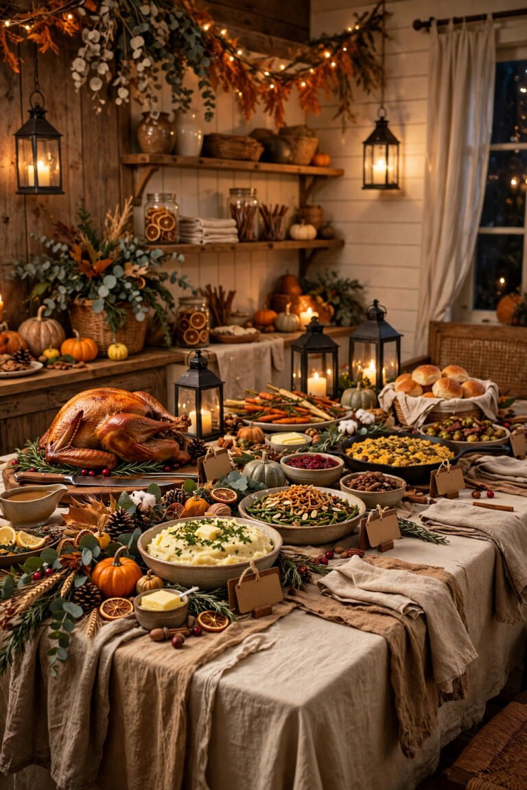 22 Thanksgiving Buffet Table Ideas for a Generous Feast