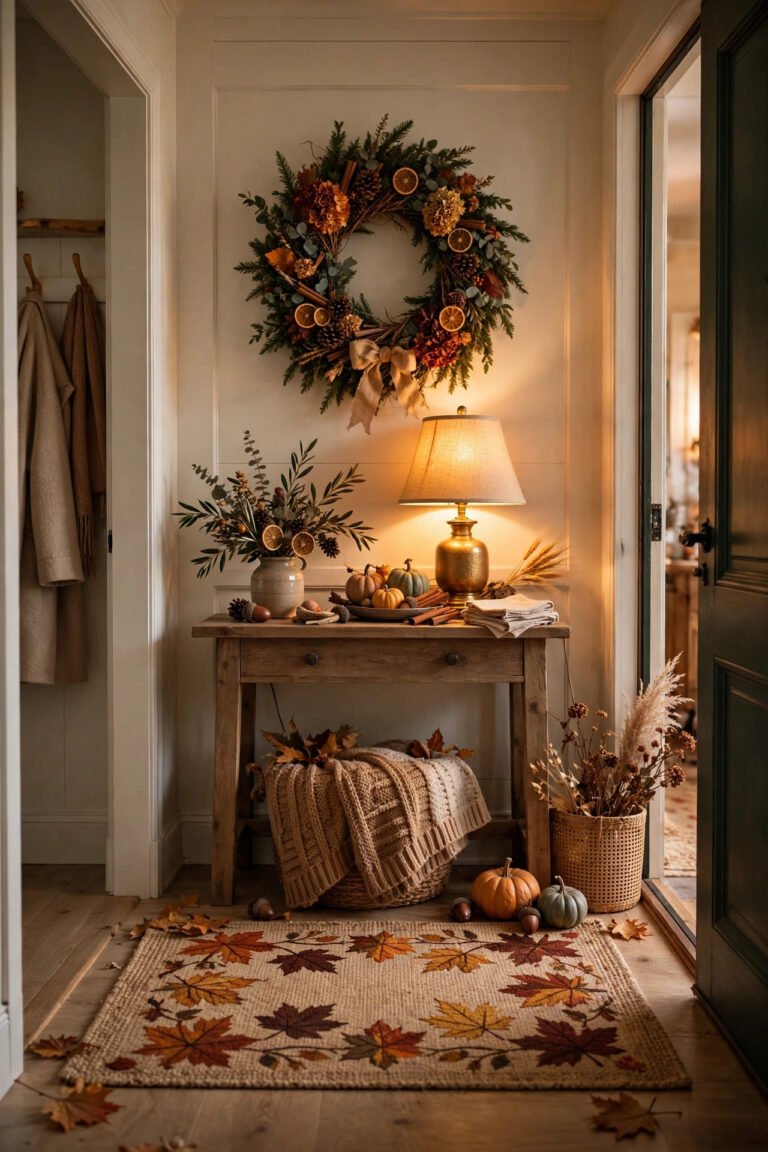 22 Thanksgiving Entryway Decor Ideas for a Warm First Impression