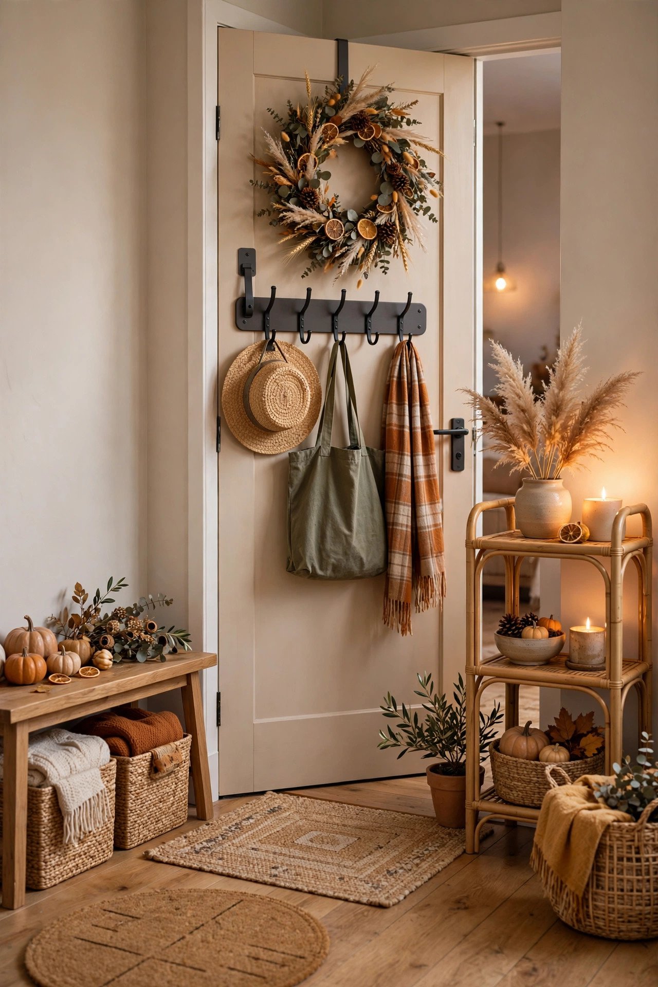 What Thanksgiving Entryway Ideas Are Fully Renter-Friendly? - thanksgiving entryway decor ideas