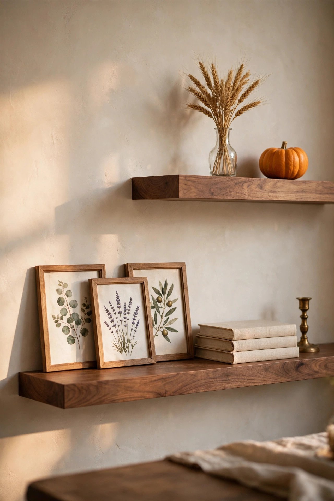 How Do You Style a Floating Shelf as Thanksgiving Wall Art? - thanksgiving wall decor ideas
